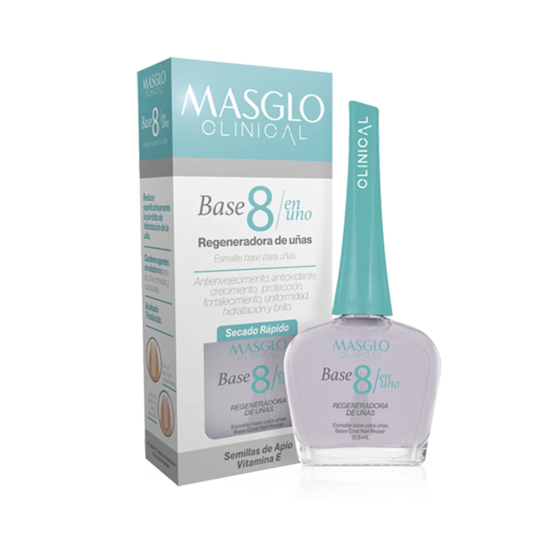 Base Clinical 8 en 1 Regeneradora  de uñas Masglo