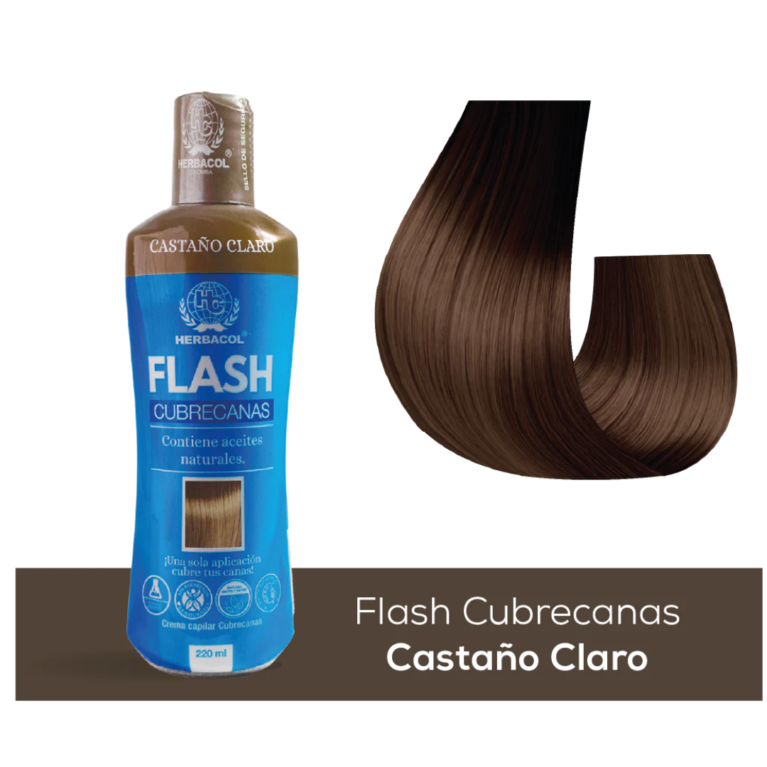 Tonico Flash Cubre Canas Castaño Claro Herbacol