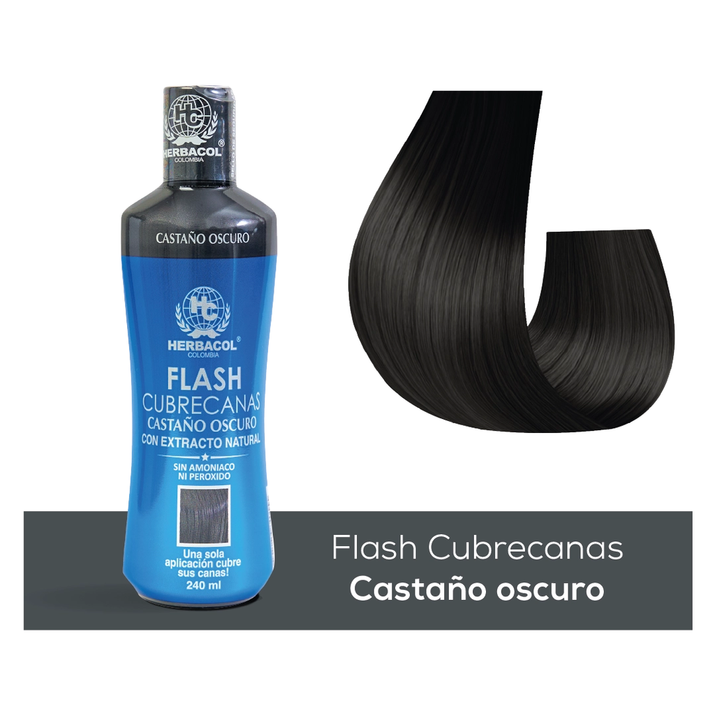 Tonico Flash Cubre Canas Castaño Oscuro Herbacol