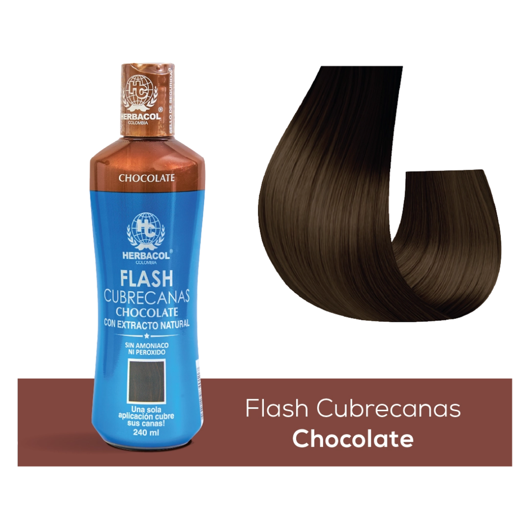 Tonico Flash Cubre Canas Chocolate Herbacol