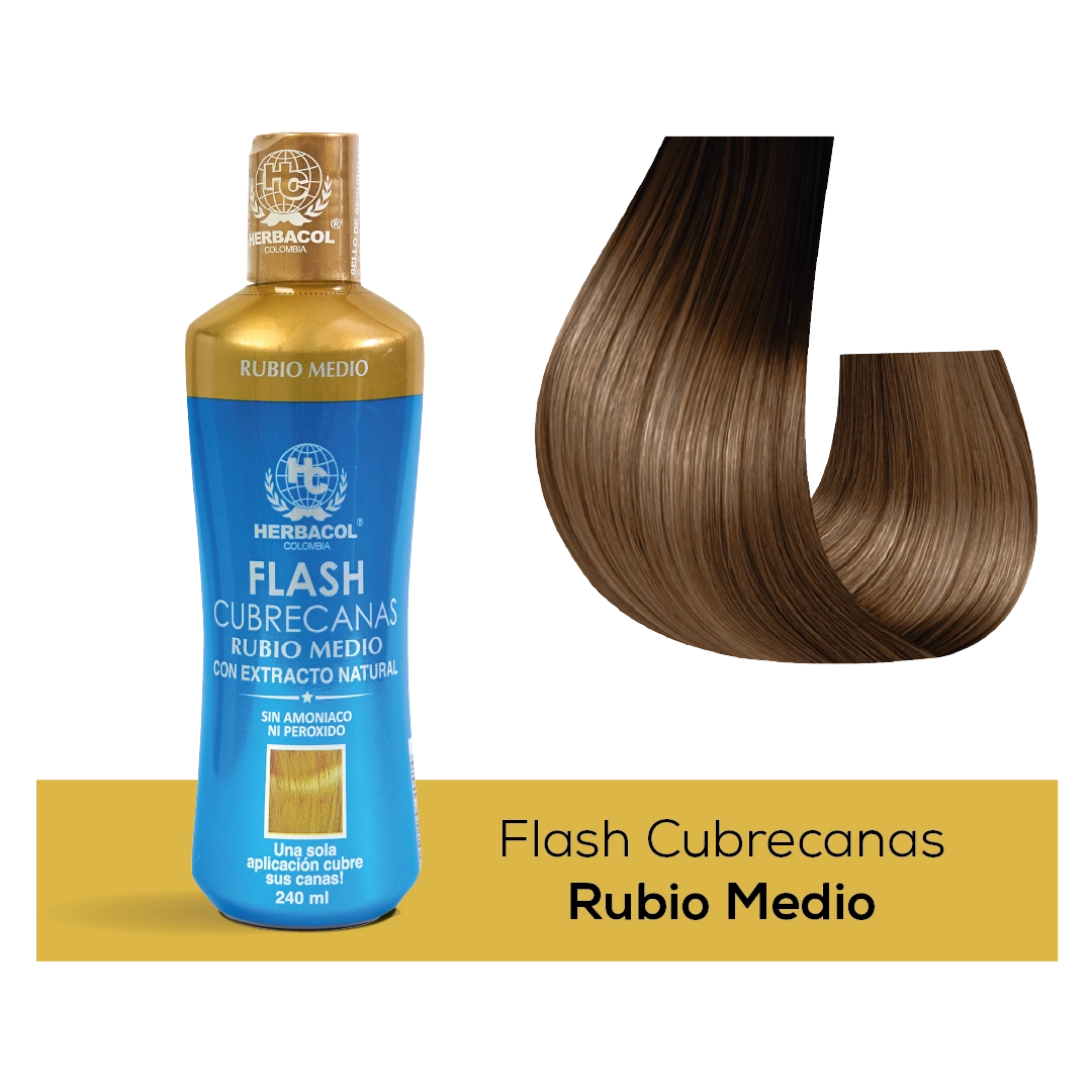 Tonico Flash Cubre Canas Rubio Medio Herbacol